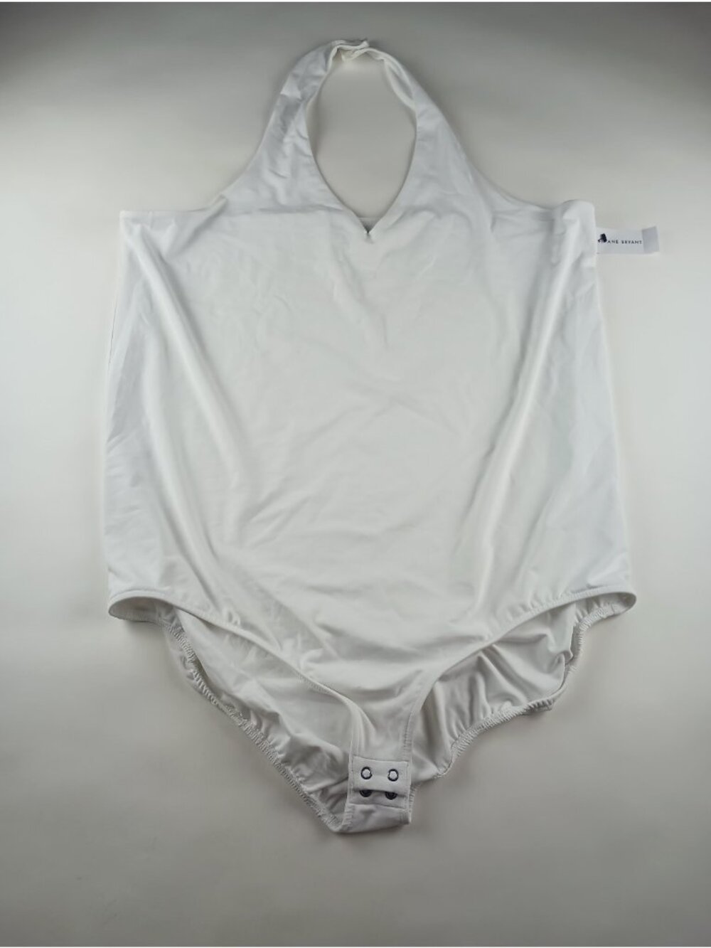 Lane Bryant White Halter Bodysuit Womens 22/24